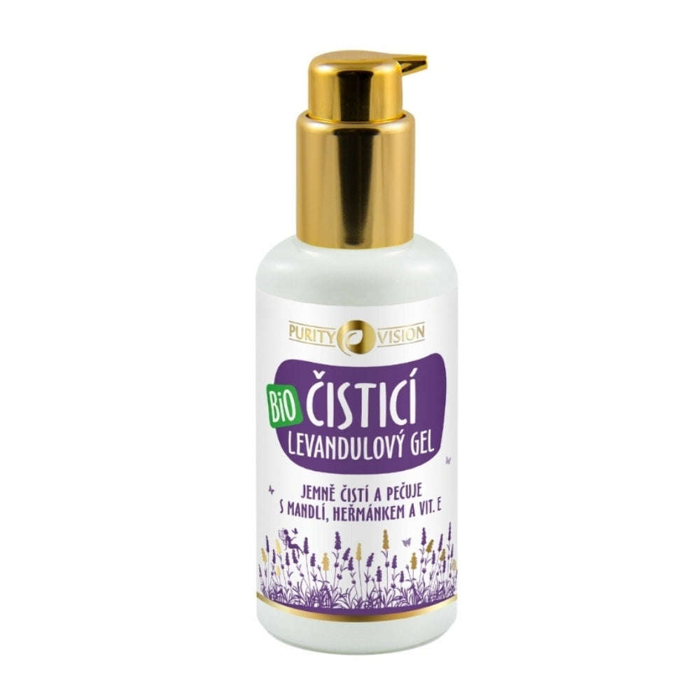 Gel bio de curățare cu lavandă, migdale, mușețel și vitamina E 100 ml