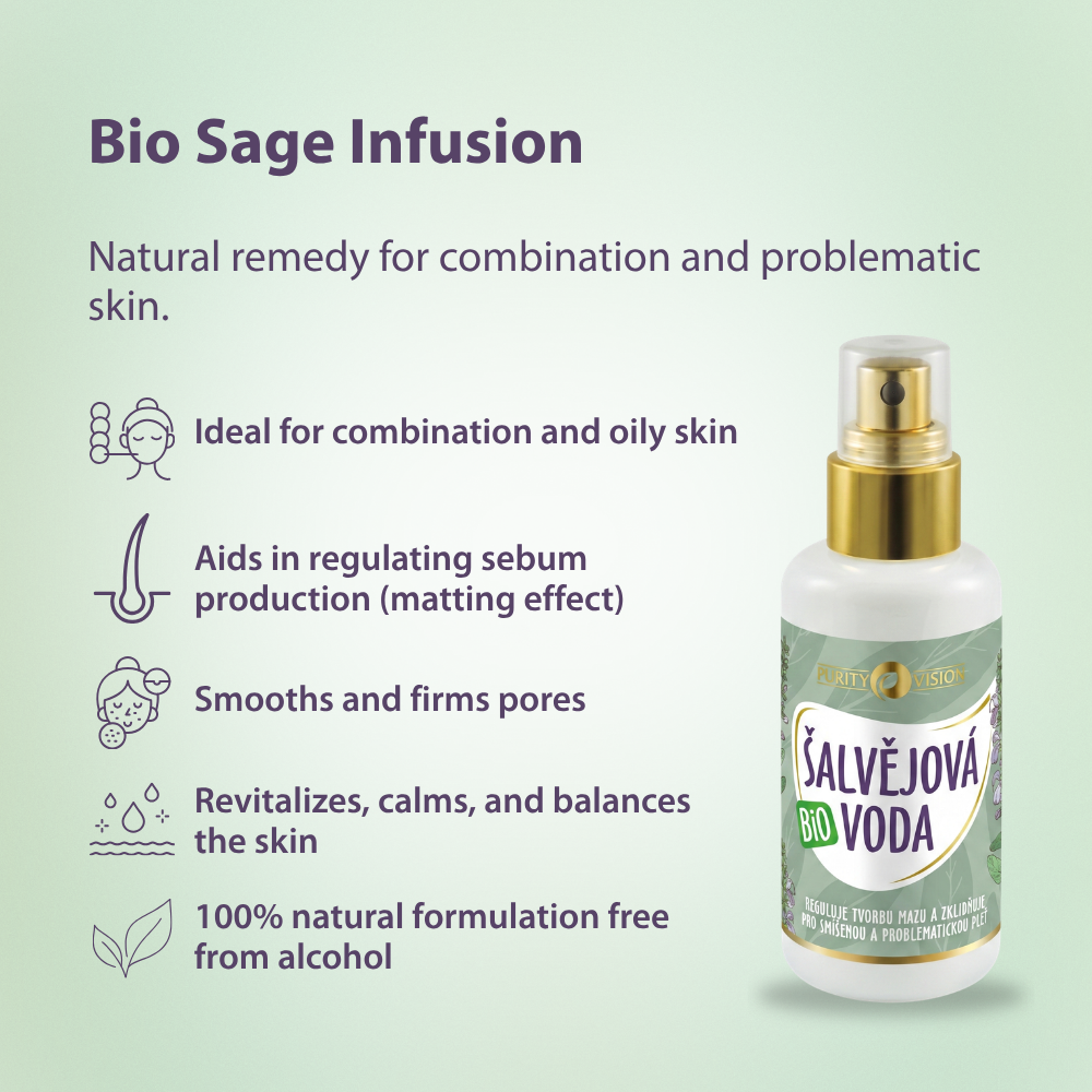 Apă organică de salvie 100 ml