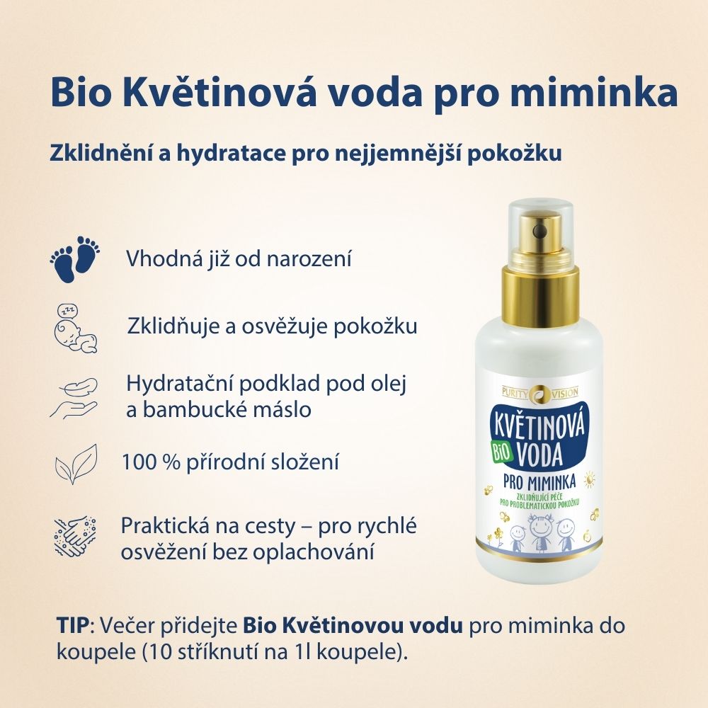 Apă florală bio pentru bebeluși 200 ml